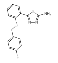 1,3,4-THIADIAZOL-2-AMINE, 5-[2-[[(4-FLUOROPHENYL)METHYL]THIO]PHENYL]-结构式