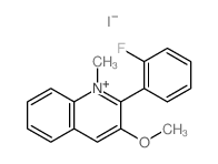 Quinolinium,2-(2-fluorophenyl)-3-methoxy-1-methyl-, iodide (1:1) Structure