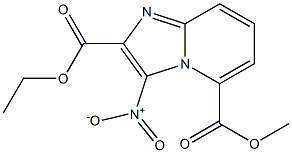 3-Nitro-imidazo[1,2-a]pyridine-2,5-dicarboxylic acid 2-ethyl ester 5-methyl ester Structure