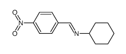 N-(4-nitrobenzylidene)cyclohexanamine Structure