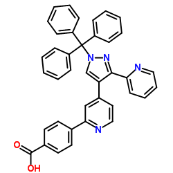 4-{4-[3-(2-Pyridinyl)-1-trityl-1H-pyrazol-4-yl]-2-pyridinyl}benzoic acid Structure