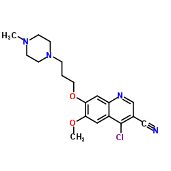 4-Chloro-6-methoxy-7-[3-(4-methyl-1-piperazinyl)propoxy]-3-quinolinecarbonitrile Structure