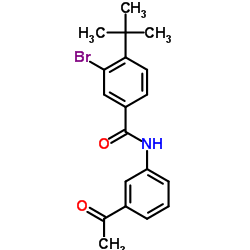 N-(3-Acetylphenyl)-3-bromo-4-(2-methyl-2-propanyl)benzamide结构式