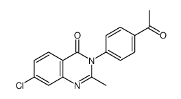 3-(4-acetylphenyl)-7-chloro-2-methylquinazolin-4-one Structure