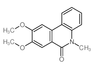 8,9-dimethoxy-5-methyl-phenanthridin-6-one结构式