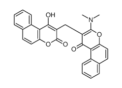 3-(dimethylamino)-2-[(1-hydroxy-3-oxobenzo[f]chromen-2-yl)methyl]benzo[f]chromen-1-one结构式