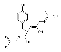 (2S)-2-[(2-acetamidoacetyl)amino]-N-(2-amino-2-oxoethyl)-3-(4-hydroxyphenyl)propanamide Structure