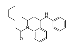1-(4-anilino-2-methyl-3,4-dihydro-2H-quinolin-1-yl)hexan-1-one Structure