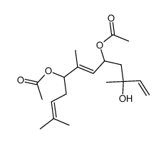 3,7,11-Trimethyl-1,6,10-dodecatriene-3,5,8-triol 5,8-diacetate结构式