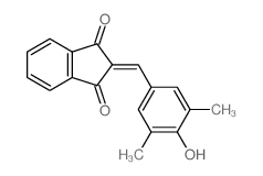 2-[(4-hydroxy-3,5-dimethyl-phenyl)methylidene]indene-1,3-dione structure