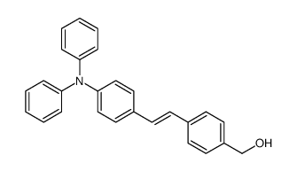 [4-[2-[4-(N-phenylanilino)phenyl]ethenyl]phenyl]methanol Structure