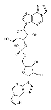 1,N6-ethene-1,2-diyl-adenylyl-(5'→3')-1,N6-ethene-1,2-diyl-adenosine结构式