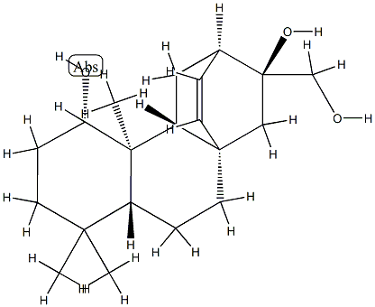 (5β,8α,9β,10α,12α)-Atis-13-ene-1α,16,17-triol structure