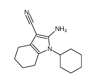 2-amino-1-cyclohexyl-4,5,6,7-tetrahydroindole-3-carbonitrile结构式