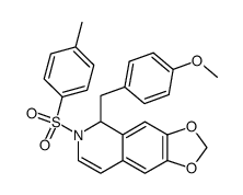 5-(4-methoxy-benzyl)-6-(toluene-4-sulfonyl)-5,6-dihydro-[1,3]dioxolo[4,5-g]isoquinoline Structure