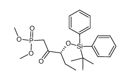 dimethyl ((3R)-3-((tert-butyl(diphenyl)silyl)oxy)-2-oxopentyl)phosphonate结构式