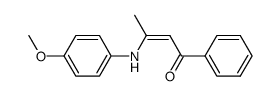 (2Z)-3-[(4-methoxyphenyl)amino]-1-phenylbut-2-en-1-one Structure