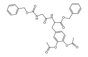2-(2-Benzyloxycarbonylamino-acetylamino)-3-(3,4-diacetoxy-phenyl)-propionic acid benzyl ester Structure