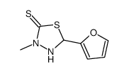 5-(furan-2-yl)-3-methyl-1,3,4-thiadiazolidine-2-thione结构式