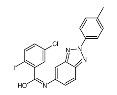 5-chloro-2-iodo-N-[2-(4-methylphenyl)benzotriazol-5-yl]benzamide结构式
