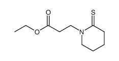 1-Piperidinepropanoic acid,2-thioxo-,ethyl ester Structure