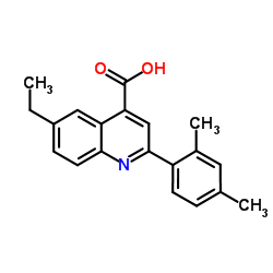 2-(2,4-Dimethylphenyl)-6-ethyl-4-quinolinecarboxylic acid Structure