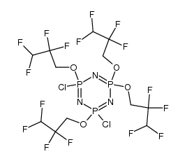 2,4-dichloro-2,4,6,6-tetrakis-(2,2,3,3-tetrafluoro-propoxy)-2λ5,4λ5,6λ5-cyclotriphosphazene Structure