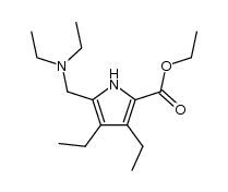 ethyl 5-(diethylaminomethyl)-3,4-diethylpyrrole-2-carboxylate结构式