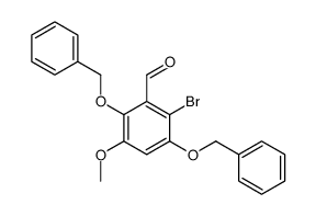 2-bromo-5-methoxy-3,6-bis(phenylmethoxy)benzaldehyde结构式