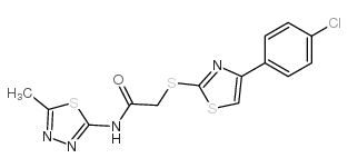 Acetamide, 2-[[4-(4-chlorophenyl)-2-thiazolyl]thio]-N-(5-methyl-1,3,4-thiadiazol-2-yl)- (9CI) structure