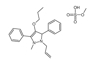 1-methyl-3,5-diphenyl-2-prop-2-enyl-4-propoxy-1,3-dihydropyrazol-1-ium,methyl sulfate结构式
