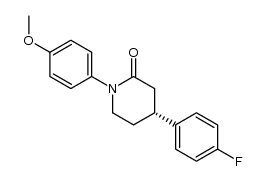 (4R)-4-(4-fluorophenyl)-1-(4-methoxyphenyl)-piperidin-2-one结构式