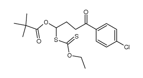 1-ethoxythiocarbonylsulfanyl-4-(4-chlorophenyl)-4-oxobutyl 2,2-dimethylpropionate Structure