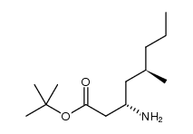 (3S,5R)-3-amino-5-methyl-octanoic acid tert-butyl ester Structure