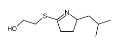 2-[[2-(2-methylpropyl)-3,4-dihydro-2H-pyrrol-5-yl]sulfanyl]ethanol结构式