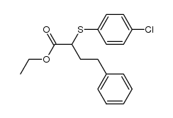 ethyl 2-(p-chlorophenylthio)-4-phenylbutanoate Structure