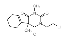 1-(2-chloroethyl)-5-(1-cyclohexenyl)-3,5-dimethyl-1,3-diazinane-2,4,6-trione structure