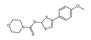 morpholine-4-carbodithioic acid 4-(4-methoxy-phenyl)-[1,3]dithiol-2-yl ester结构式