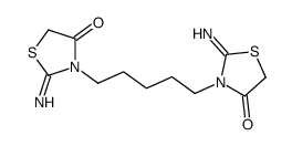 2-imino-3-[5-(2-imino-4-oxo-1,3-thiazolidin-3-yl)pentyl]-1,3-thiazolidin-4-one Structure