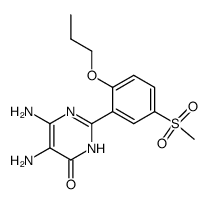 5,6-diamino-2-(5-methanesulfonyl-2-propoxy-phenyl)-3H-pyrimidin-4-one Structure