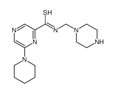 N-(piperazin-1-ylmethyl)-6-piperidin-1-ylpyrazine-2-carbothioamide结构式