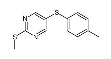 5-(4-methylphenyl)sulfanyl-2-methylsulfanylpyrimidine Structure