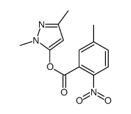 (2,5-dimethylpyrazol-3-yl) 5-methyl-2-nitrobenzoate结构式