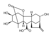 2β,3β,4aα,6β-Tetrahydroxy-1-methyl-8-methylenegibbane-1α,10β-dicarboxylic acid 1,4a-lactone Structure