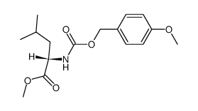 N-p-methoxybenzyloxycarbonyl-L-leucine methyl ester结构式