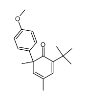 2-tert-Butyl-6-(4-methoxy-phenyl)-4,6-dimethyl-cyclohexa-2,4-dienone结构式