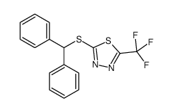 2-benzhydrylsulfanyl-5-(trifluoromethyl)-1,3,4-thiadiazole结构式