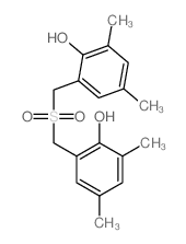 2-[(2-hydroxy-3,5-dimethyl-phenyl)methylsulfonylmethyl]-4,6-dimethyl-phenol Structure