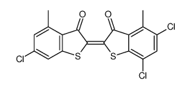 5,7-dichloro-2-(6-chloro-4-methyl-3-oxobenzo[b]thien-2(3H)-ylidene)-4-methylbenzo[b]thiophene-3(2H)-one结构式