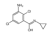 3-Amino-N-cyclopropyl-2,5-dichlorobenzamide结构式